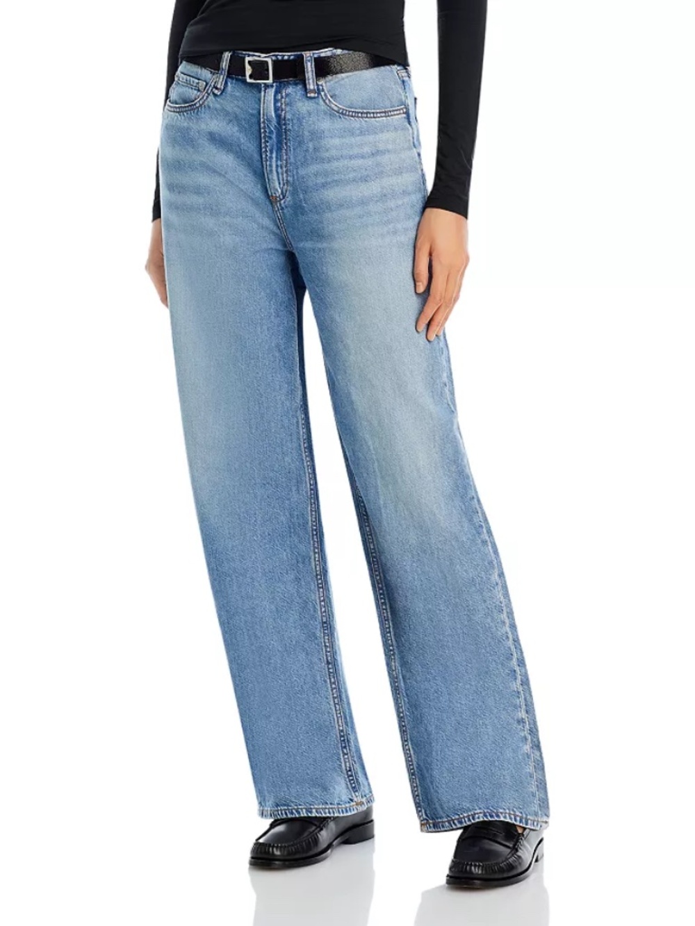 Rag & Bone Featherweight Logan Wide-Leg Jeans Size 24 Audrey Retails $278
